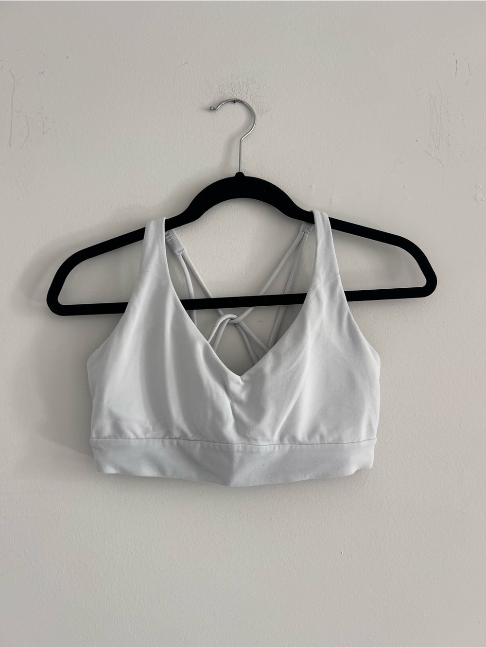 Athleta White Strappy V-Neck Bralette